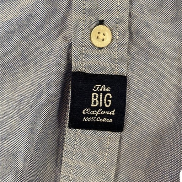 Gap Youth Boys Blue Short Sleeve Button Down Shirt | Size Medium (7/8) - Picture 5 of 5